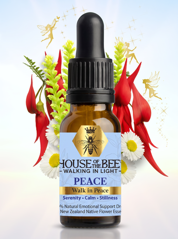 House of the Bee Walking in Light Peace Drops 20ml bottle