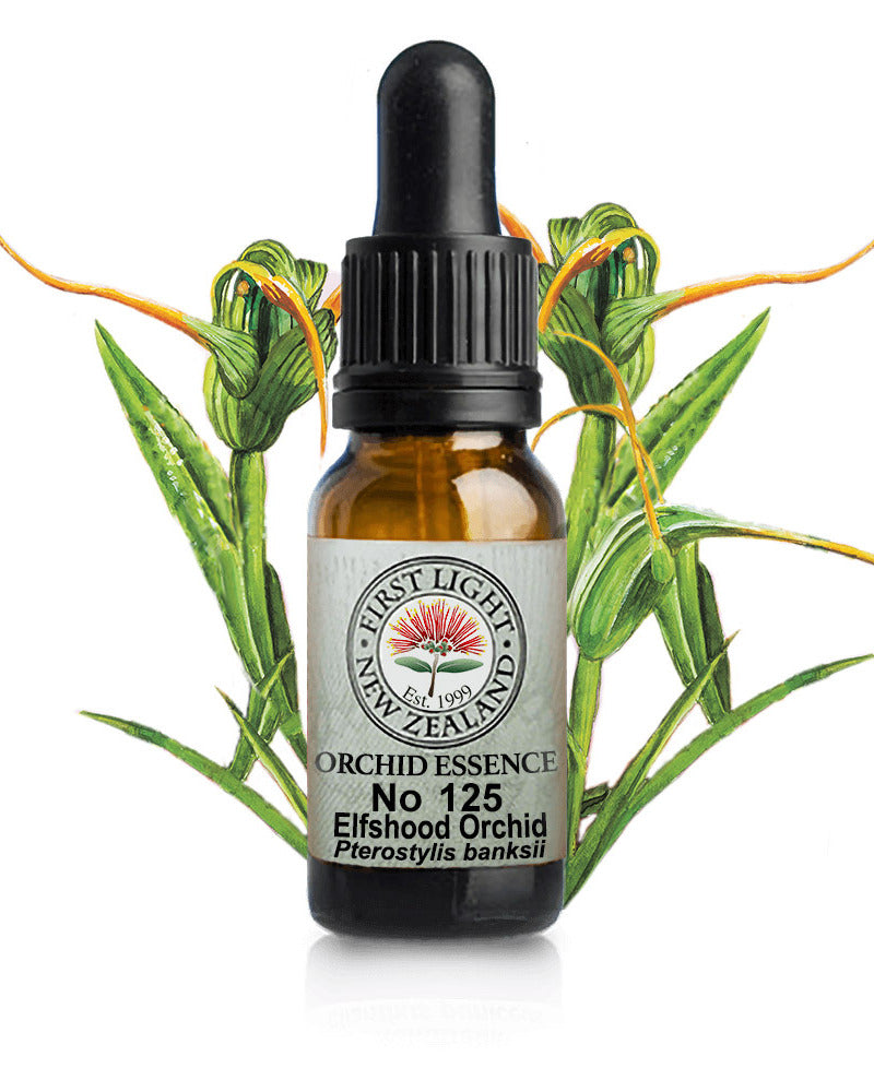 No 125 Elfshood Orchid flower essence, 10ml stock oral dropper bottle