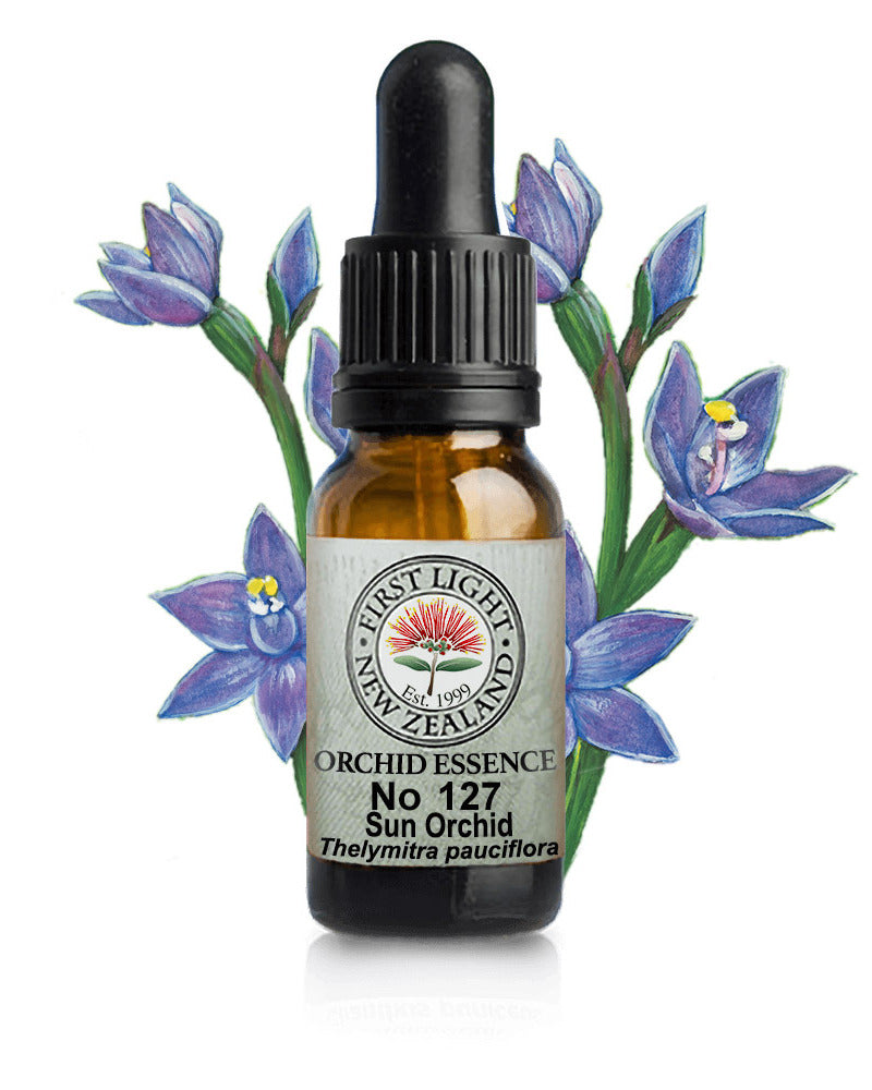 No 127 Sun Orchid flower essence, 10ml stock oral dropper bottle