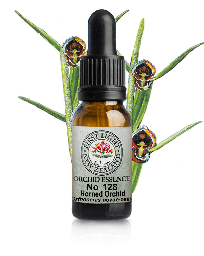 No 128 Horned Orchid flower essence, 10ml stock oral dropper bottle