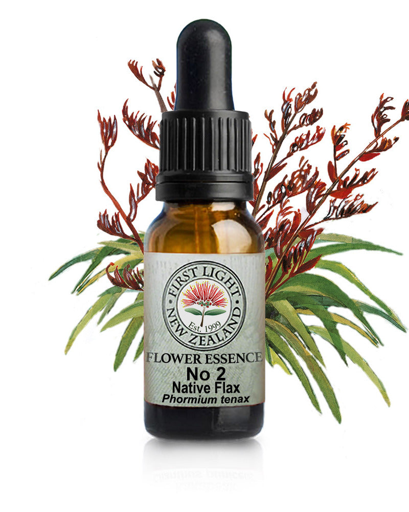 No 2 Native Flax flower essence, 10ml stock oral dropper bottle