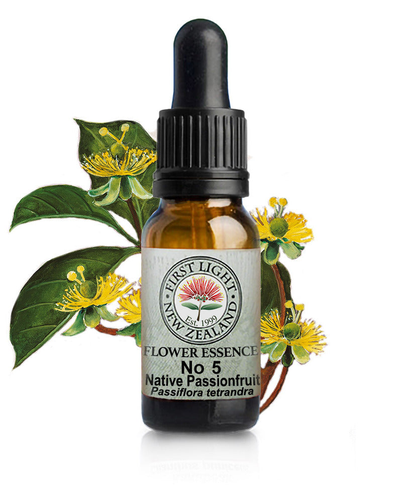 No 5 Native Passionfruit flower essence, 10ml stock oral dropper bottle