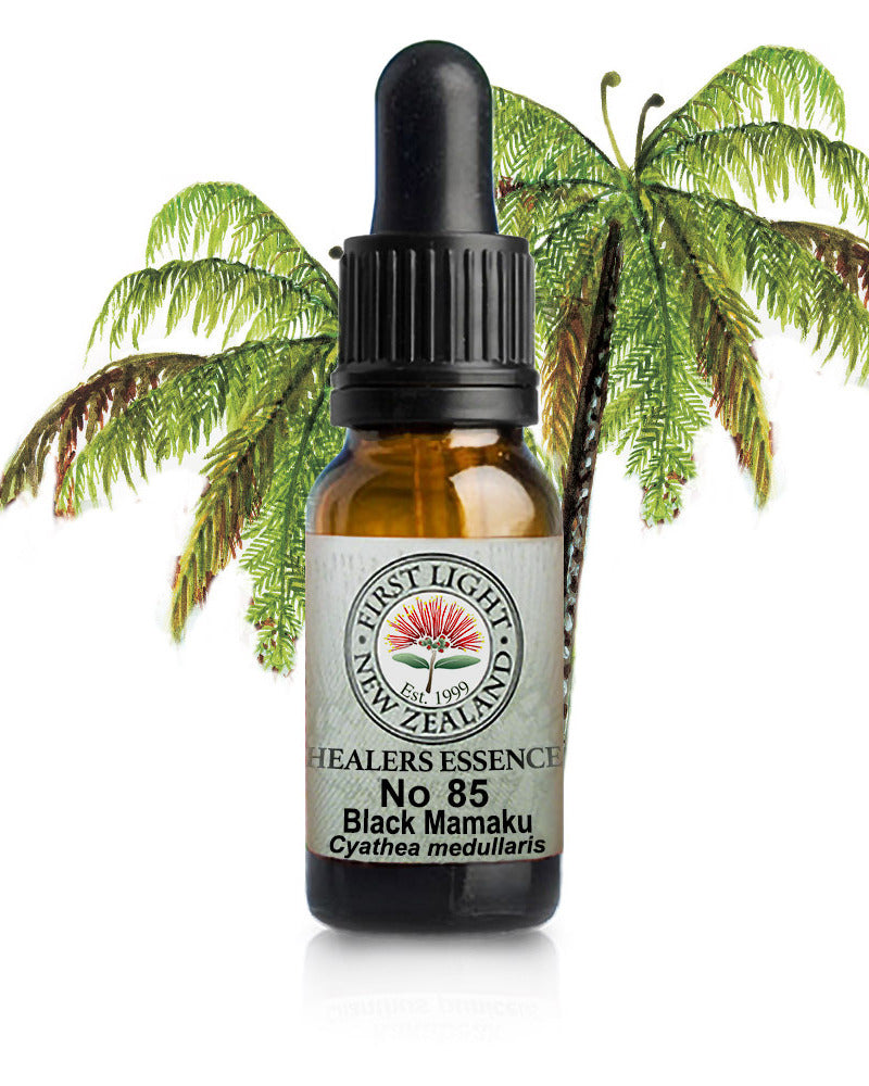No 85 Black Mamaku flower essence, 10ml stock oral dropper bottle