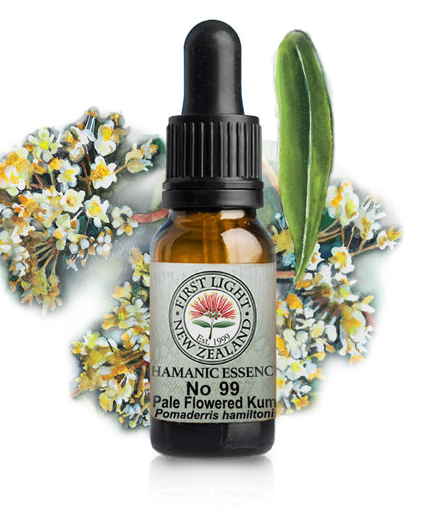 No 99 Pale Flowered Kumerahou flower essence, 10ml stock oral dropper bottle