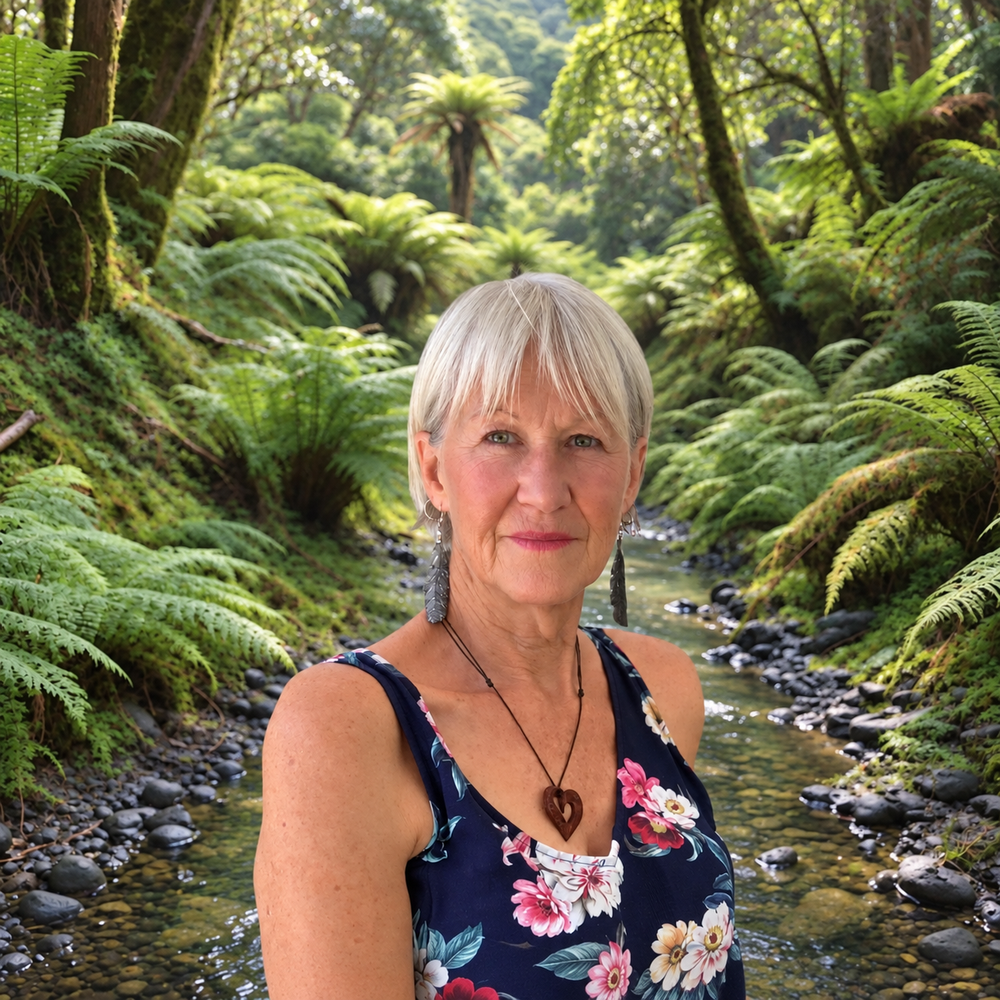 Gillian Williamson, Dip. NZNFE flower essence practitioner in Onewhero